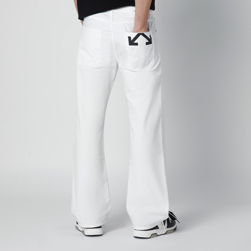 White trousers with logo