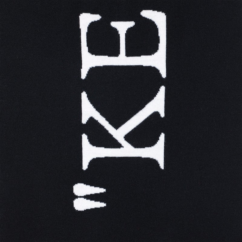 Keep Warm Black/White Wool Scarf