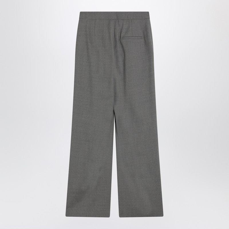 Wide Grey Wool Pants