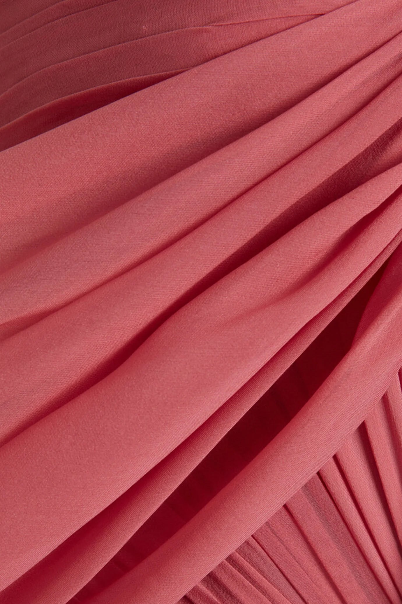 OFF-THE-SHOULDER SILK CHIFFON MAXI DRESS