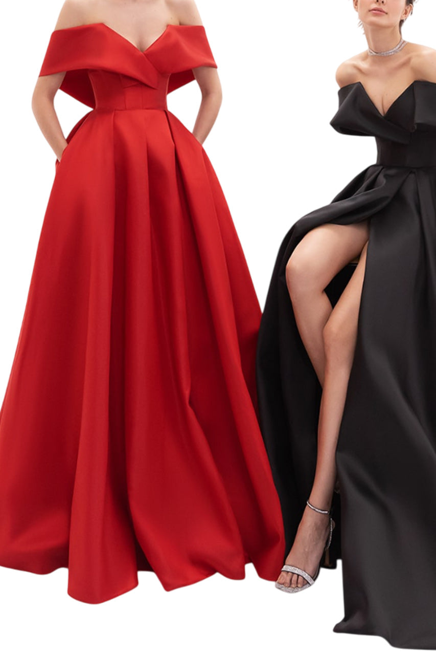 OFF SHOULDER BALL GOWN