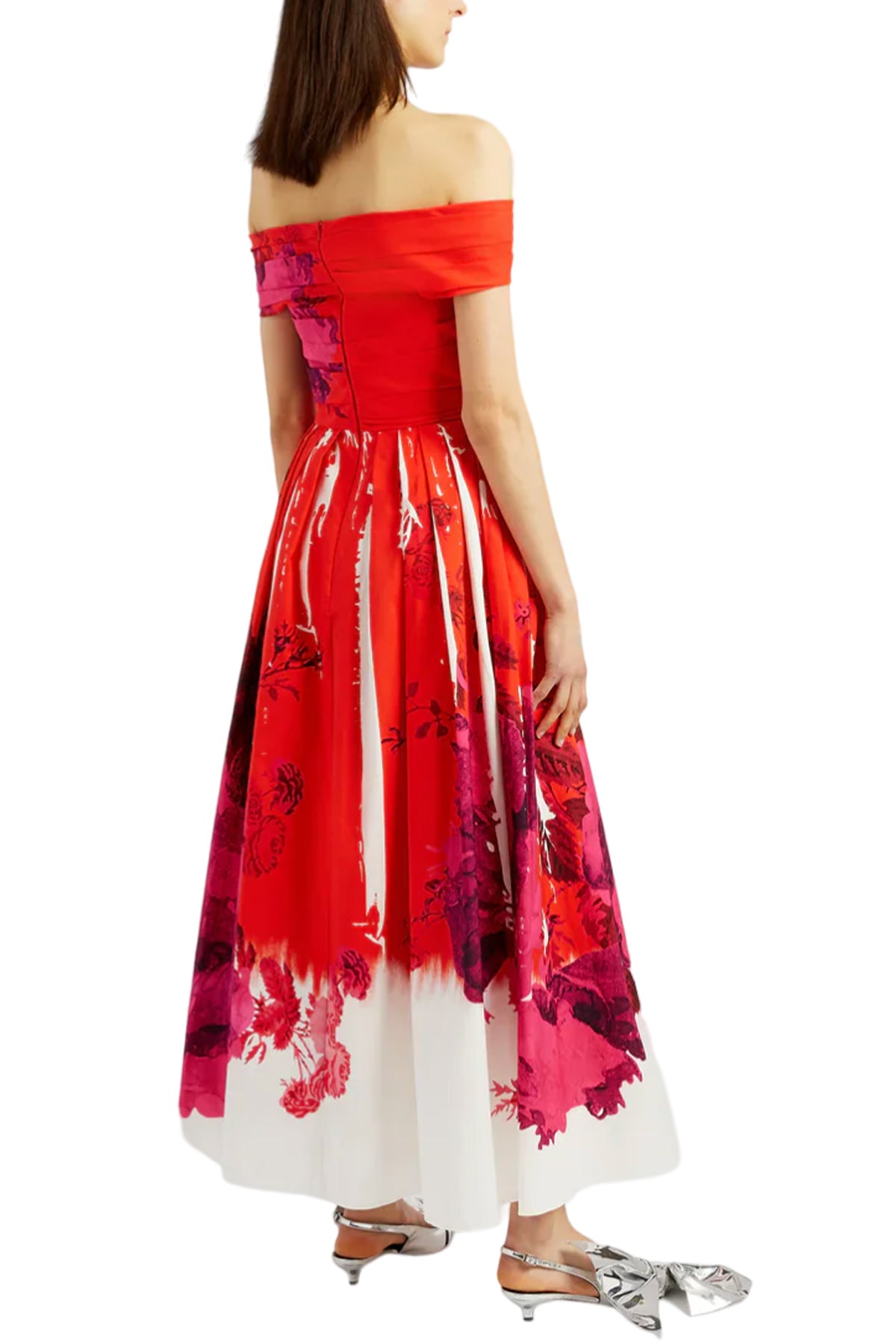 OFF SHOULDER FULL SKIRT COCKTAIL DRESS