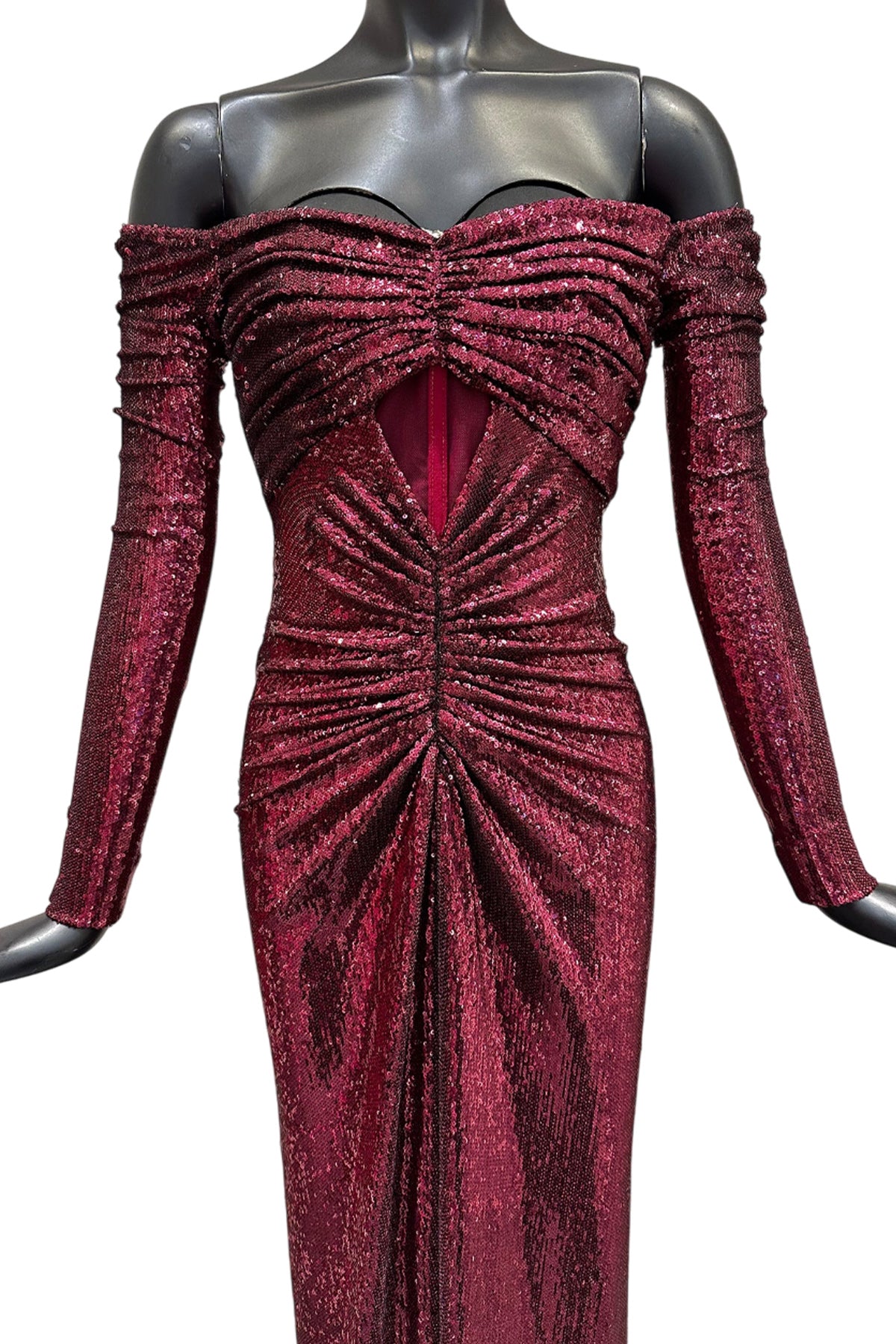 OFF SHOULDER SEQUIN DRESS