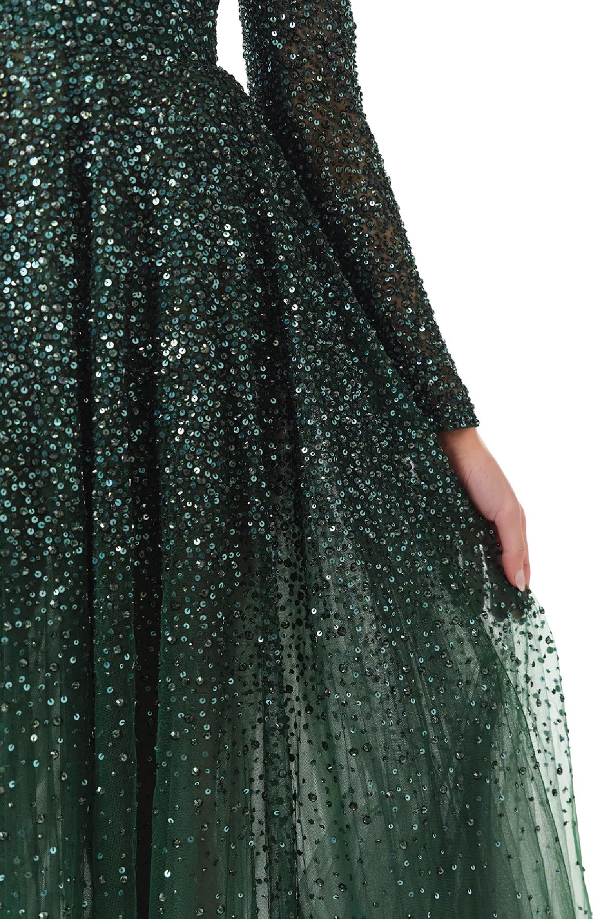 OFF THE SHOULD EREMBROIDERED BALL GOWN