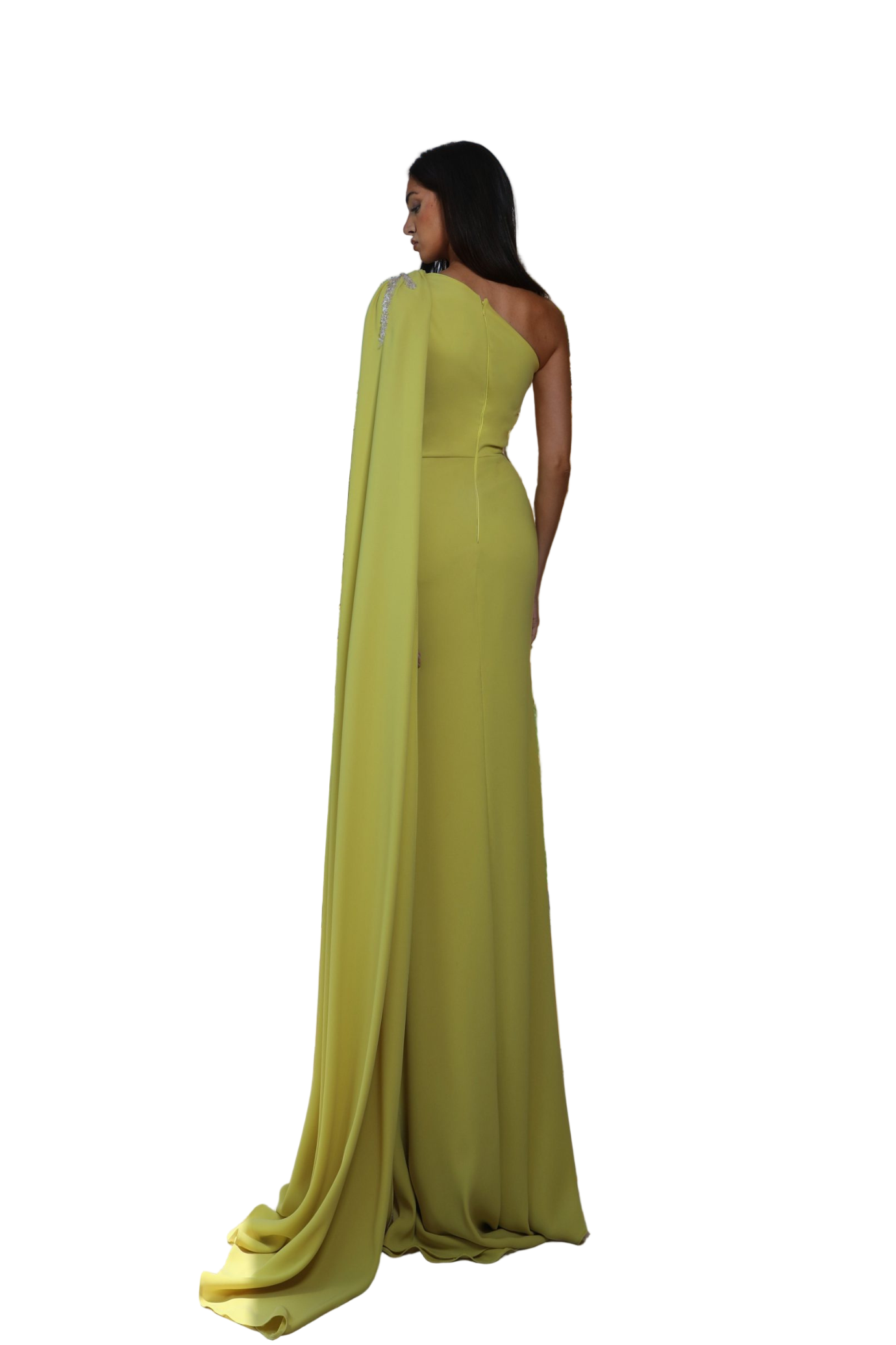 ONE SHOULDER DRAPED GOWN