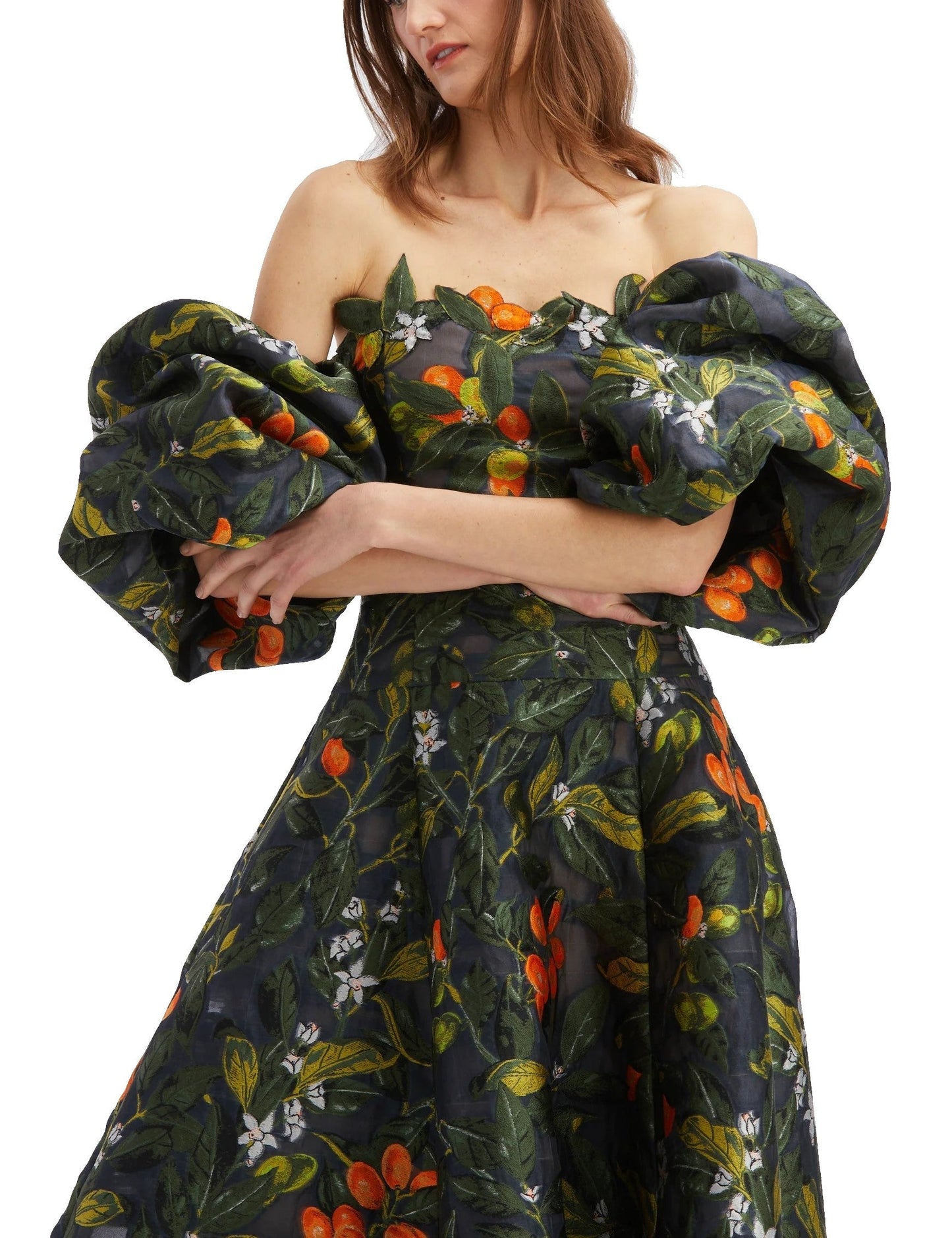 OFF-SHOULDER PUFF GOWN