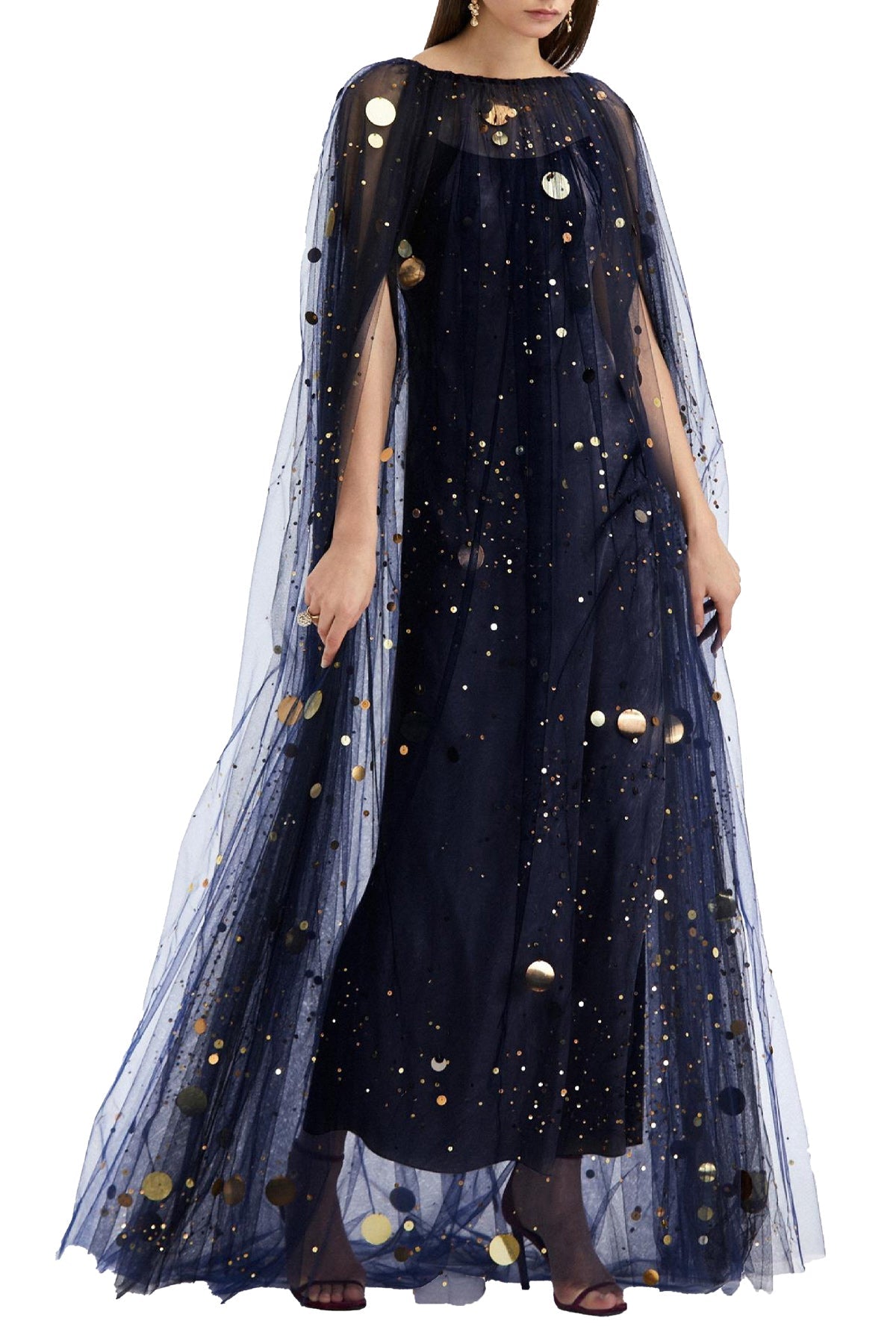 SEQUIN & BEAD EMBROIDERED FIREFLY CAFTAN