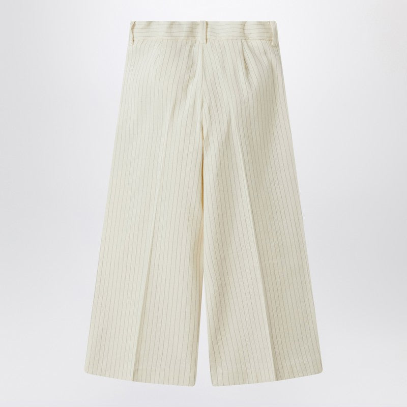 Pinstriped Cotton Pants