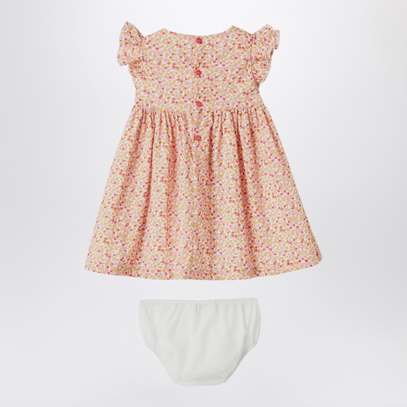 Apricot Dress With Culotte In Liberty Fabric