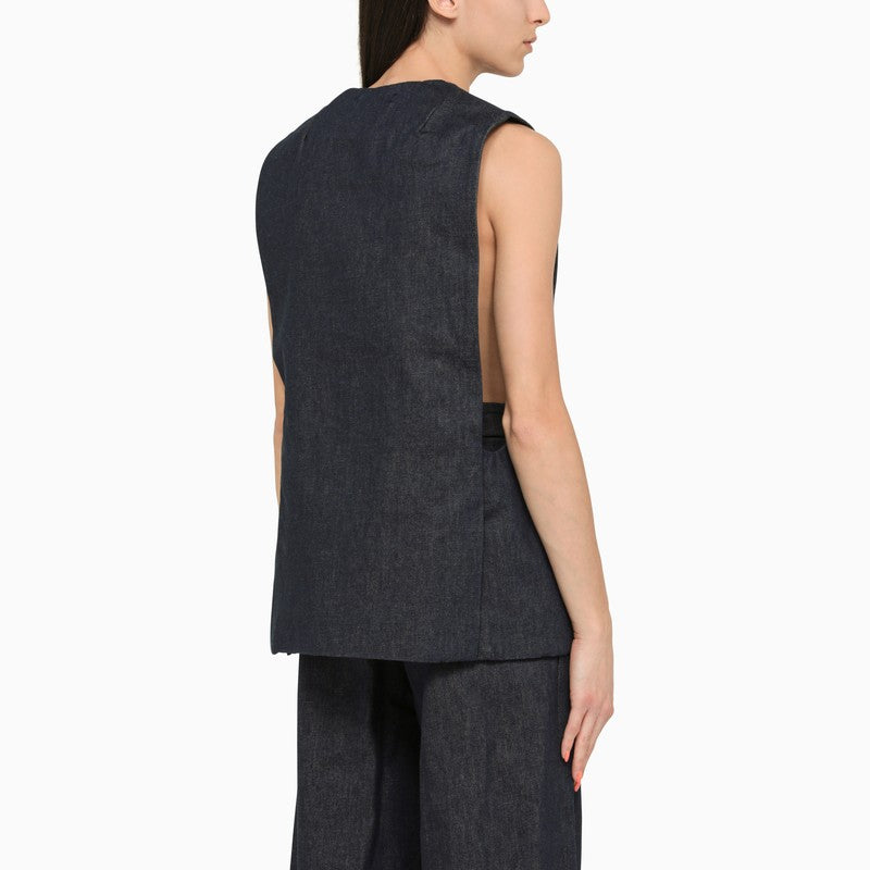 Blue Cotton Waistcoat