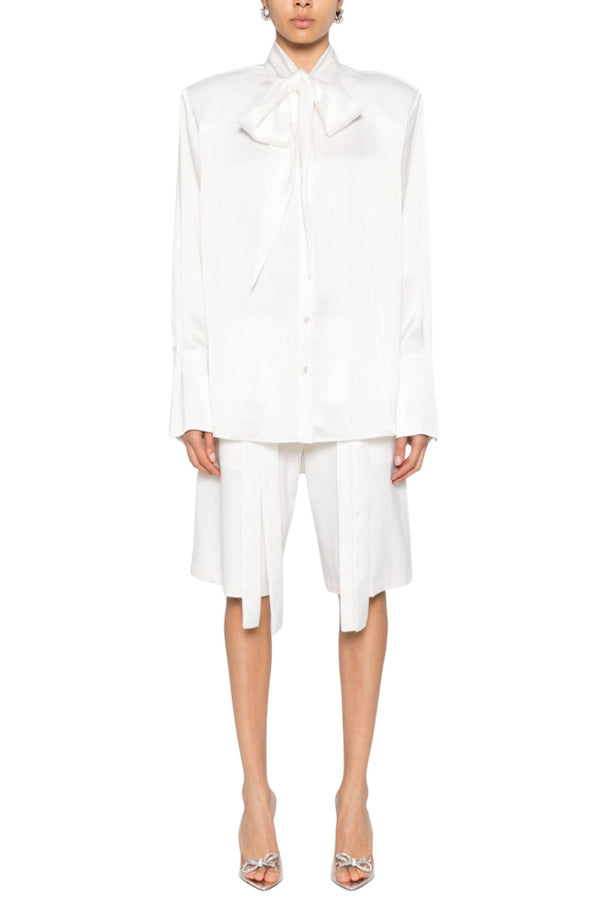 Bow-Detail Satin Shirt