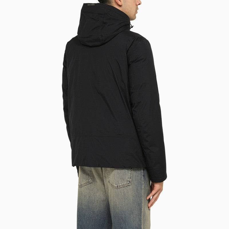 Blue Padded Nylon Parka