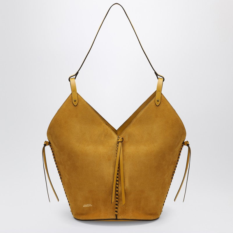 Tampa bag in saffron suede leather