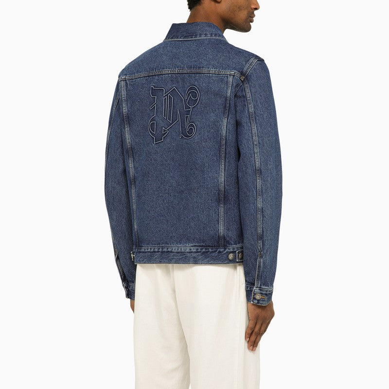 Blue denim jacket with Monogram