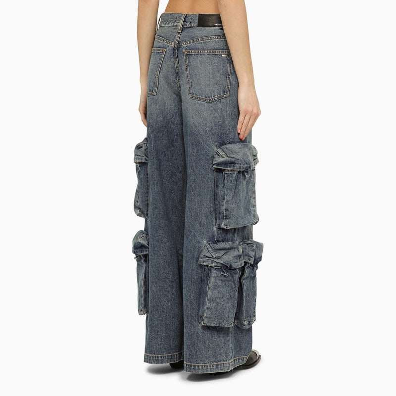Jeans Baggy Cargo In Denim Blue