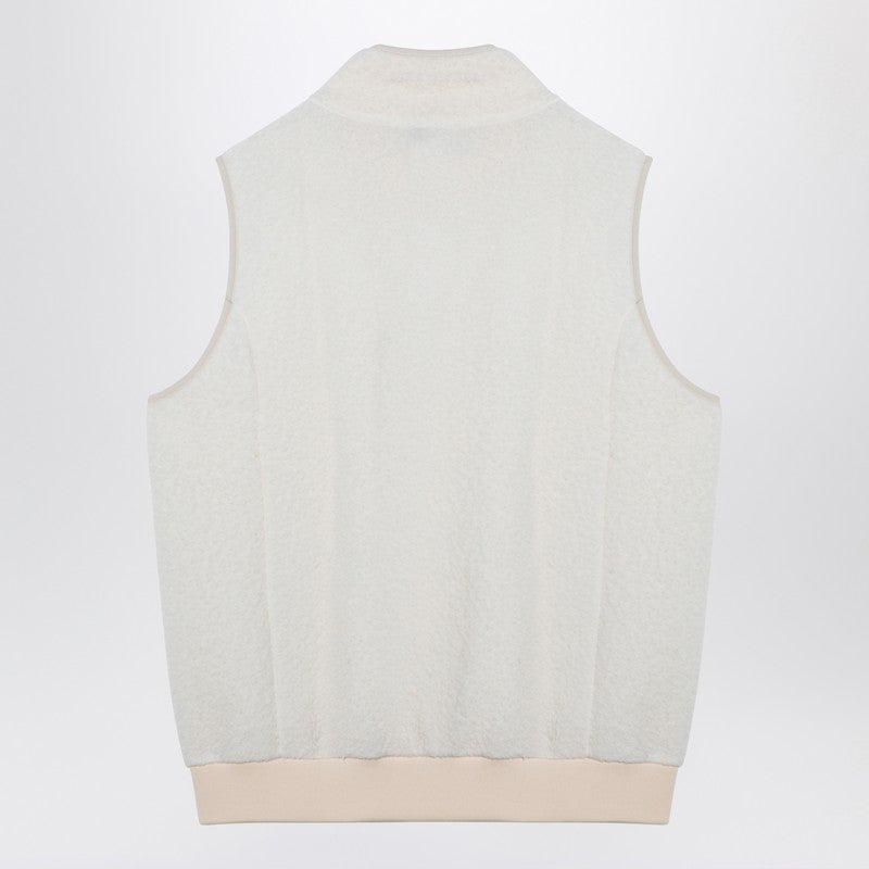 White Fleece Zipped Waistcoat