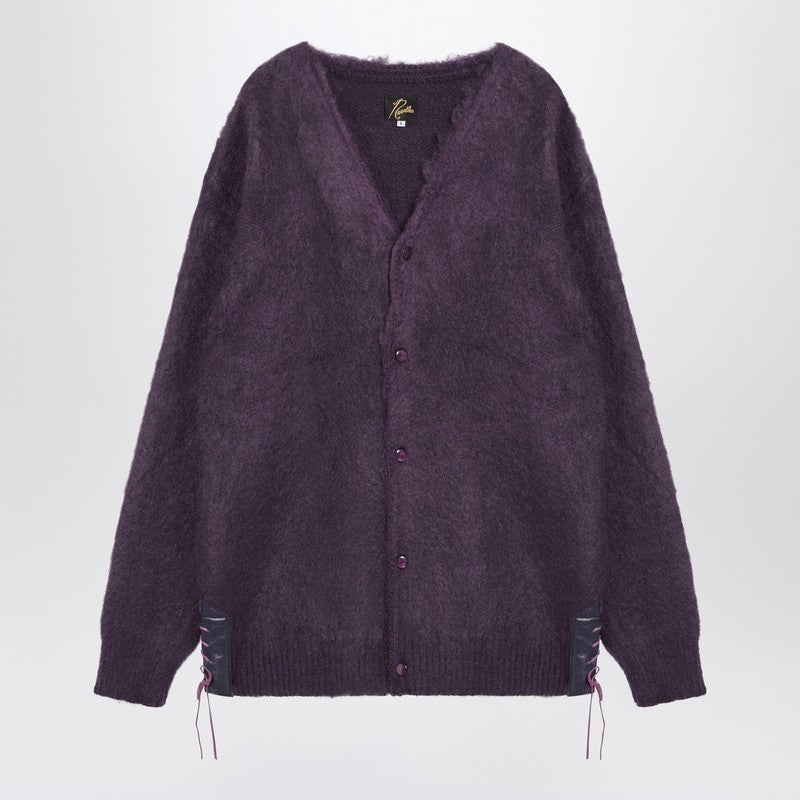 Cardigan Viola In Misto Mohair