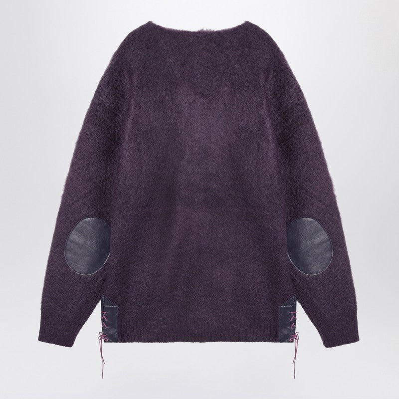 Cardigan Viola In Misto Mohair
