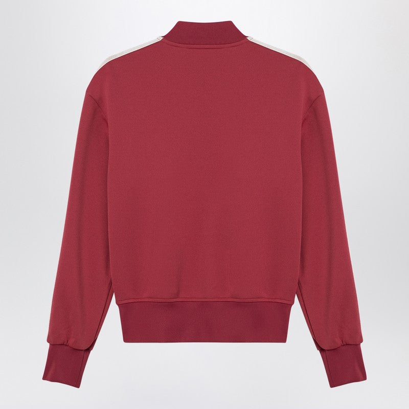 Earth Red Zip Sweatshirt With Logo