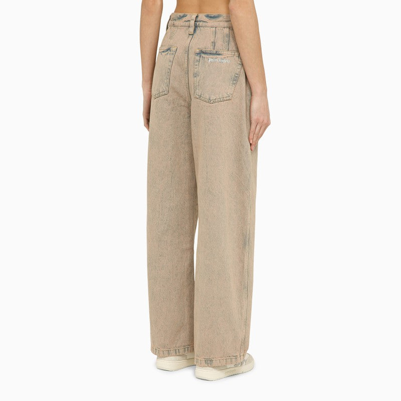 Wide jeans in pinkish denim