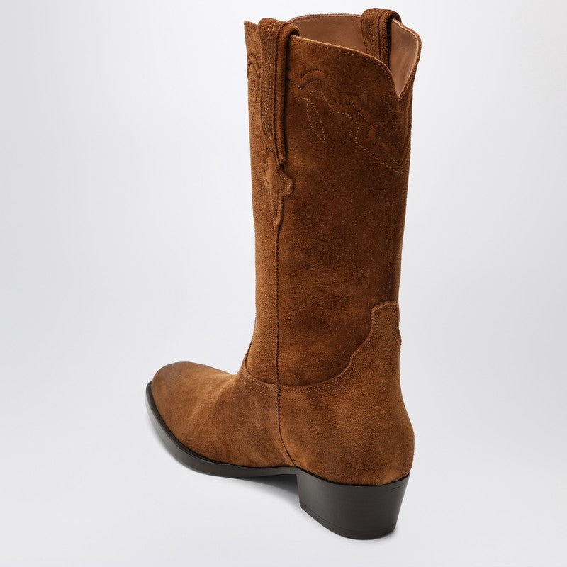 Hilda boots in Cognac suede