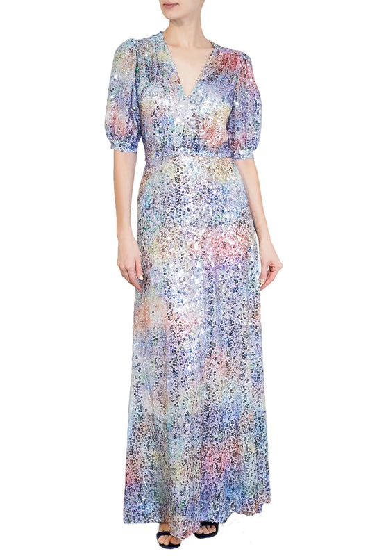 PASTEL SEQUIN MAXI DRESS