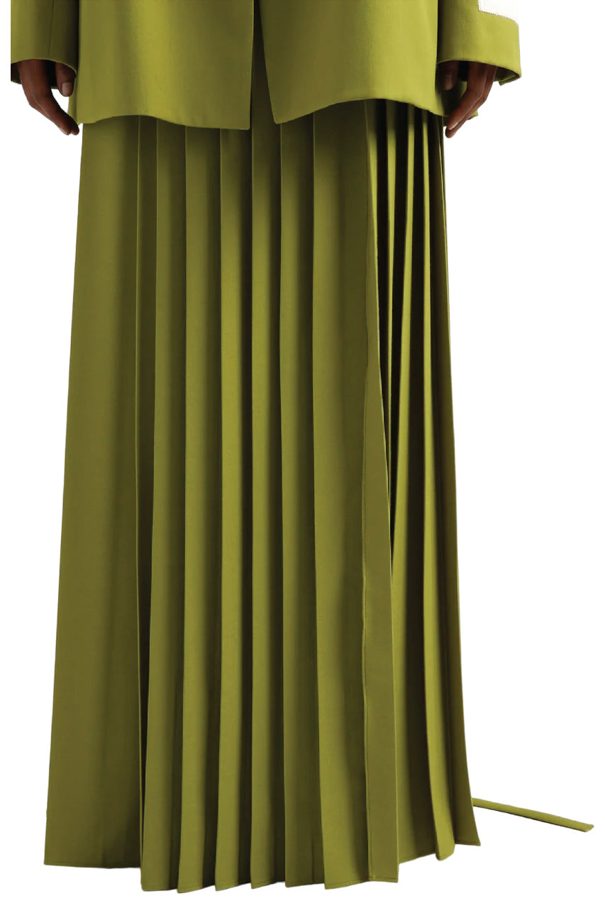PLEATED LONG KILT SKIRT