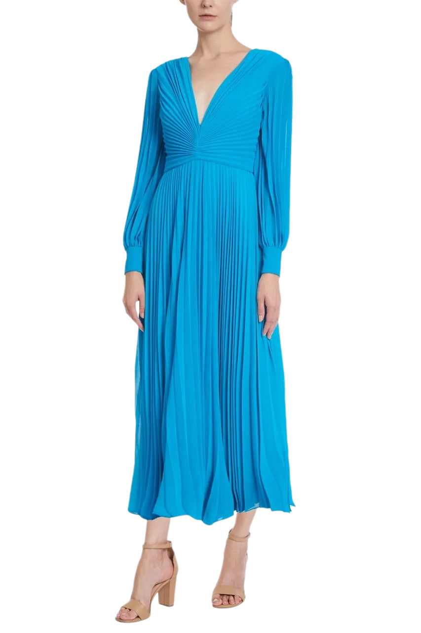 PLEATED MIDI DRESS