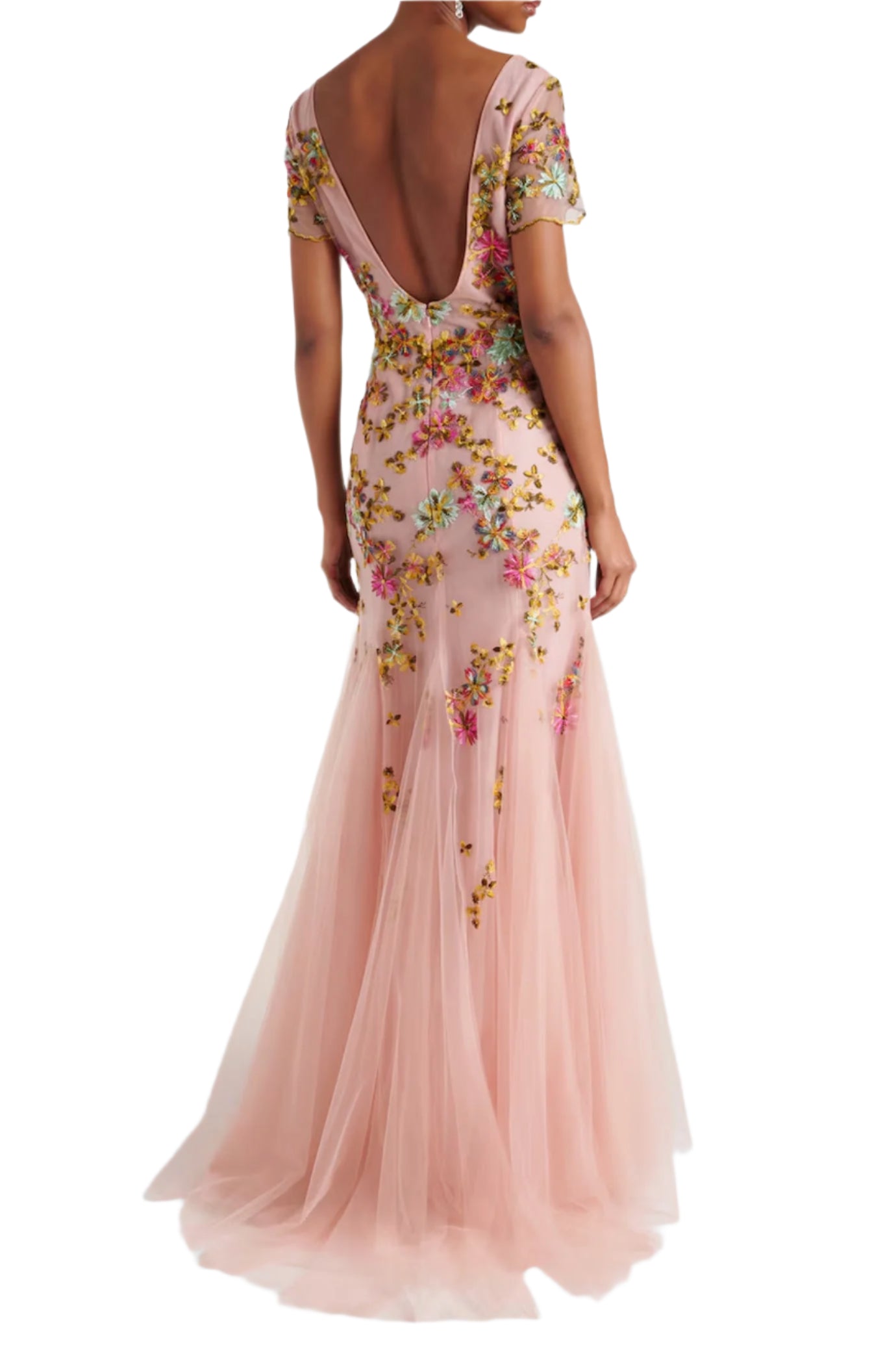 POLINA EMBROIDERED TULLE GOWN