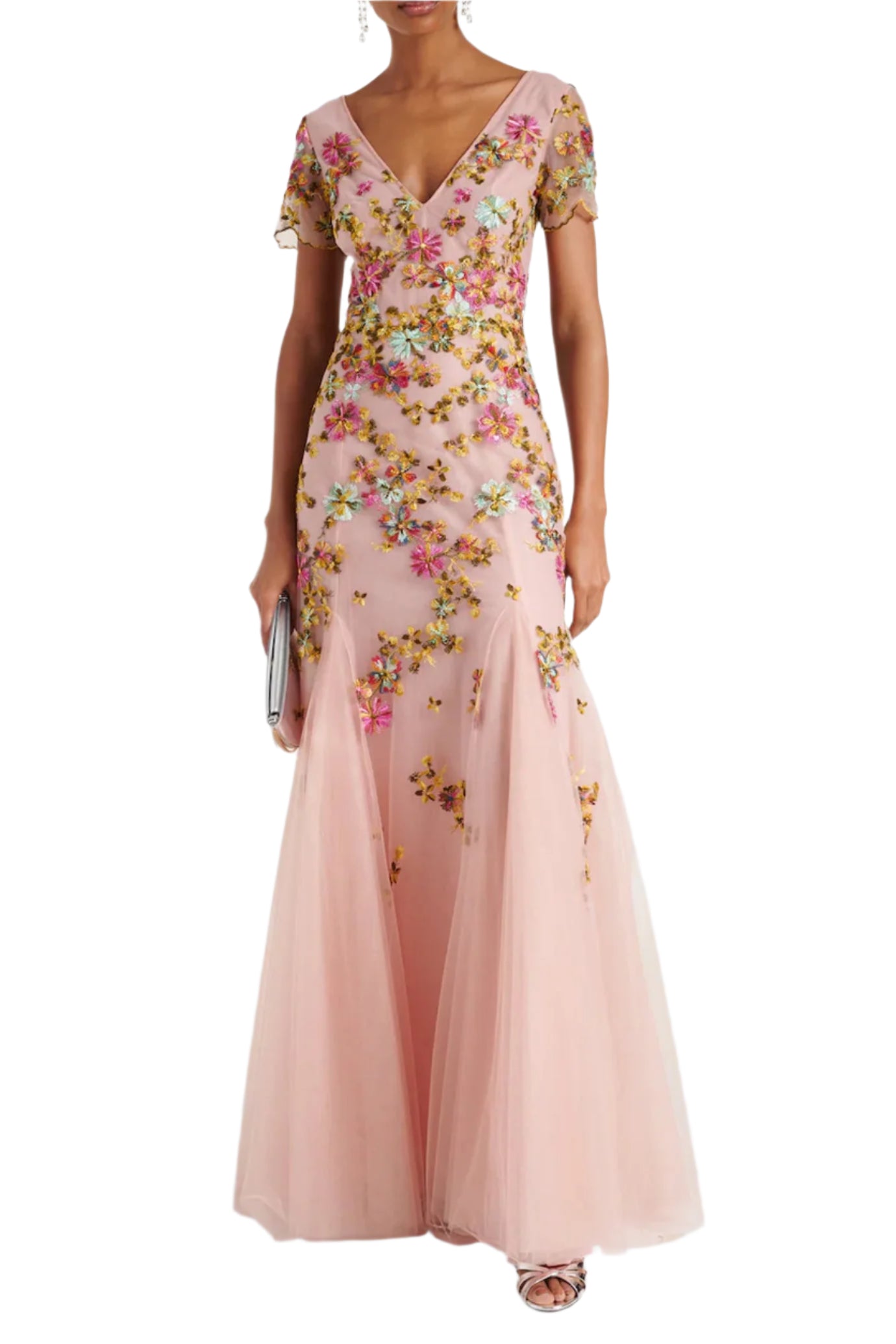 POLINA EMBROIDERED TULLE GOWN