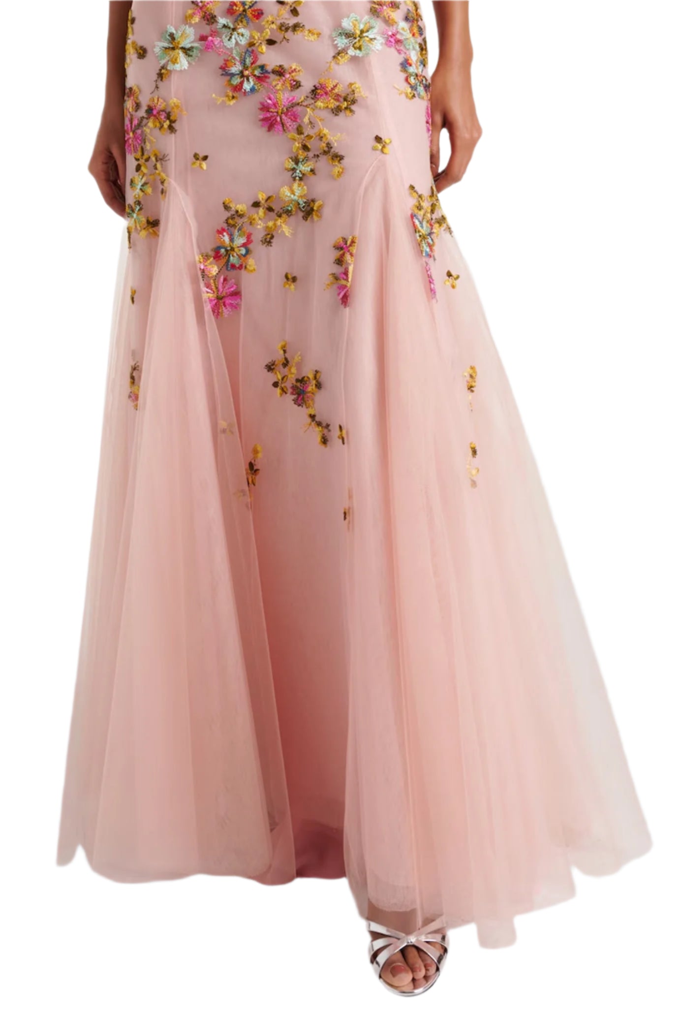 POLINA EMBROIDERED TULLE GOWN