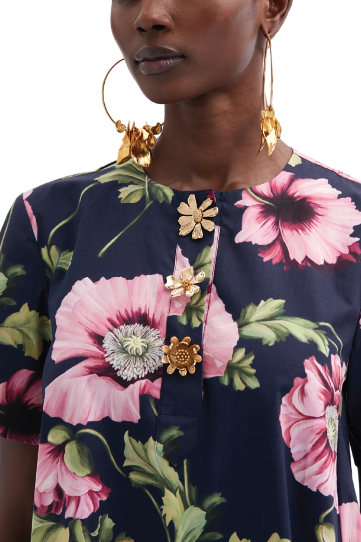 POPPY COTTON POPLIN CAFTAN