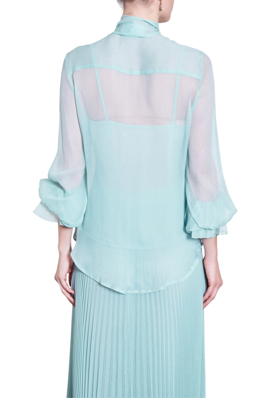 PUSSY BOW CHIFFON SHIRT