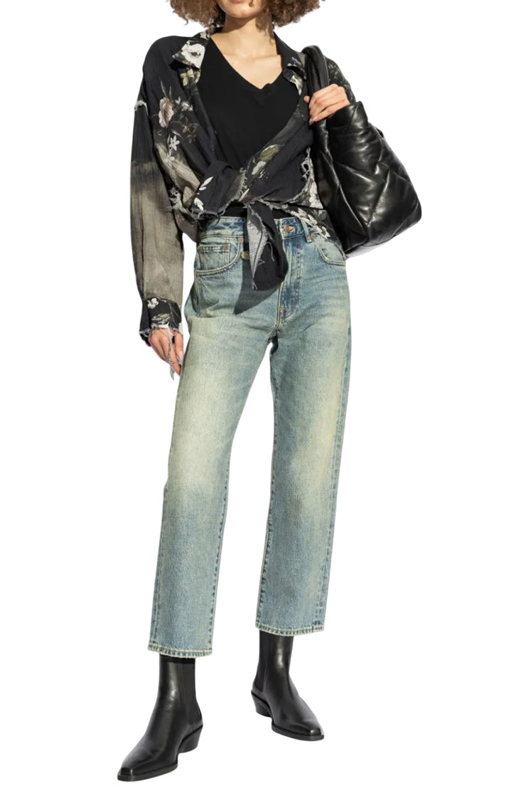 Logo-Appliqué Straight Jeans