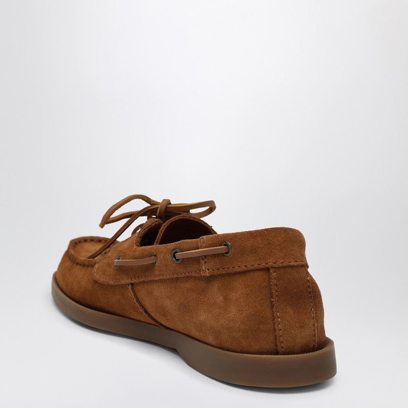 Brown Suede Boat Shoes