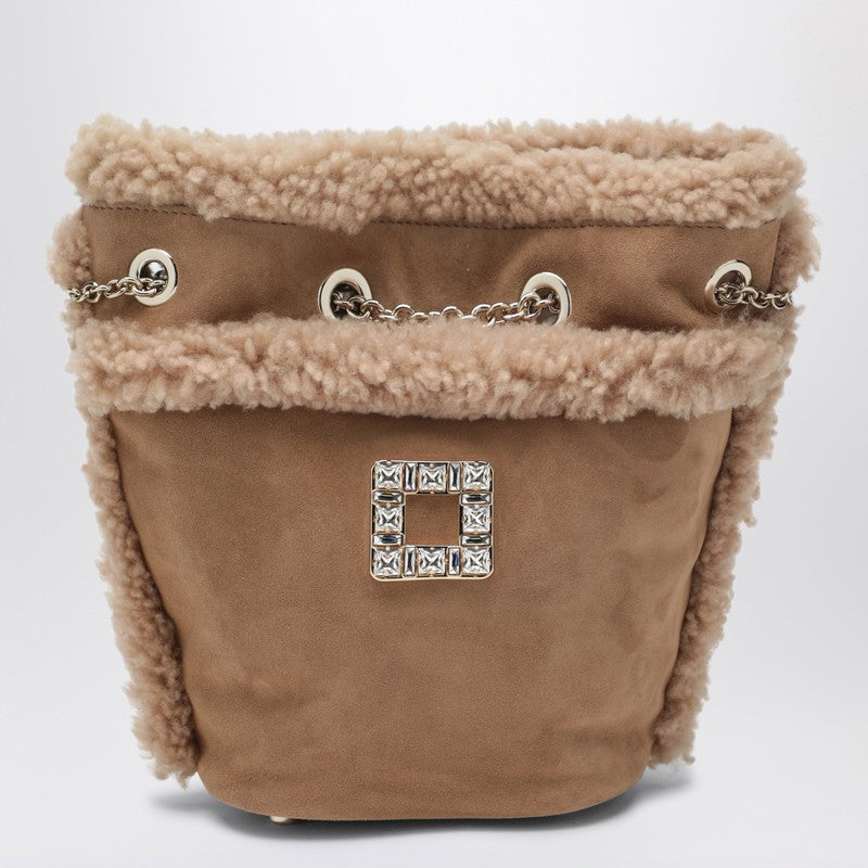 Très Vivier backpack in suede and shearling