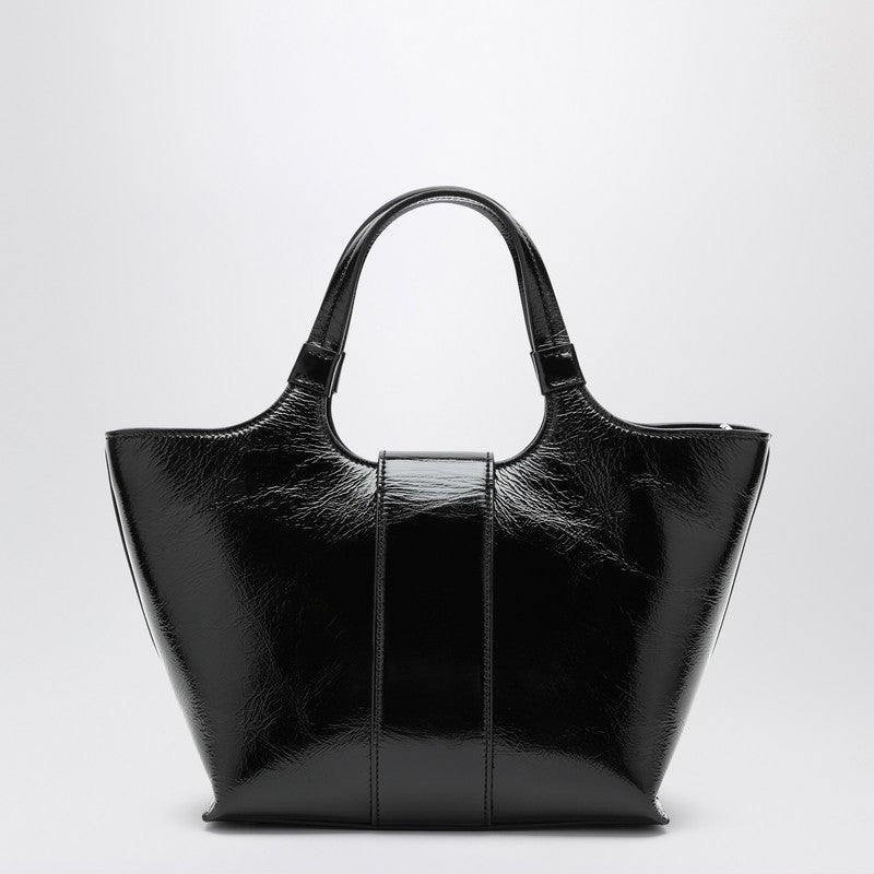 Mini Viv'' Choc Black Leather Shopping Bag