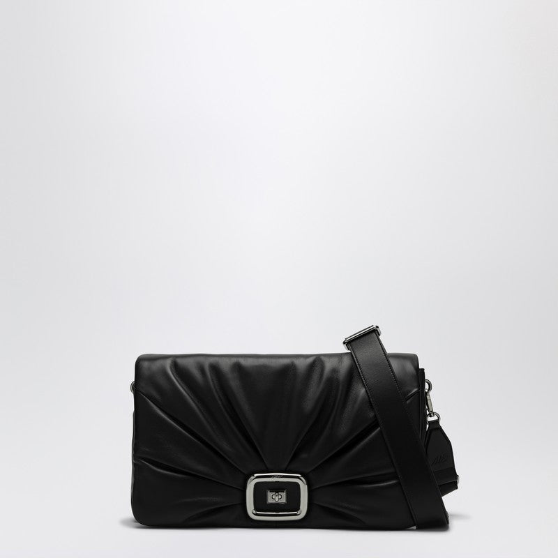 Viv'' Choc Large Black Leather Bag