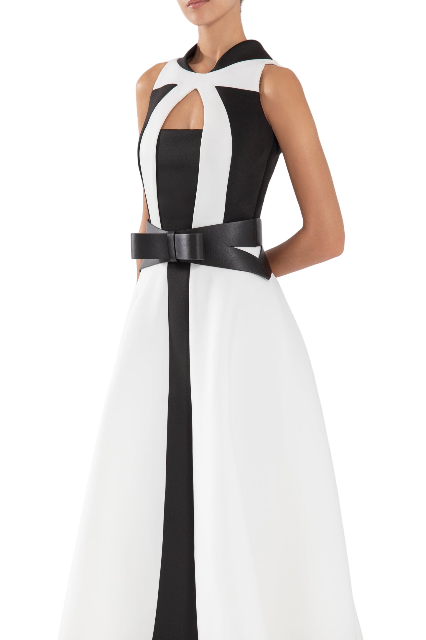 neoprene-dress-with-contrasting-cuts-rtwss24-4