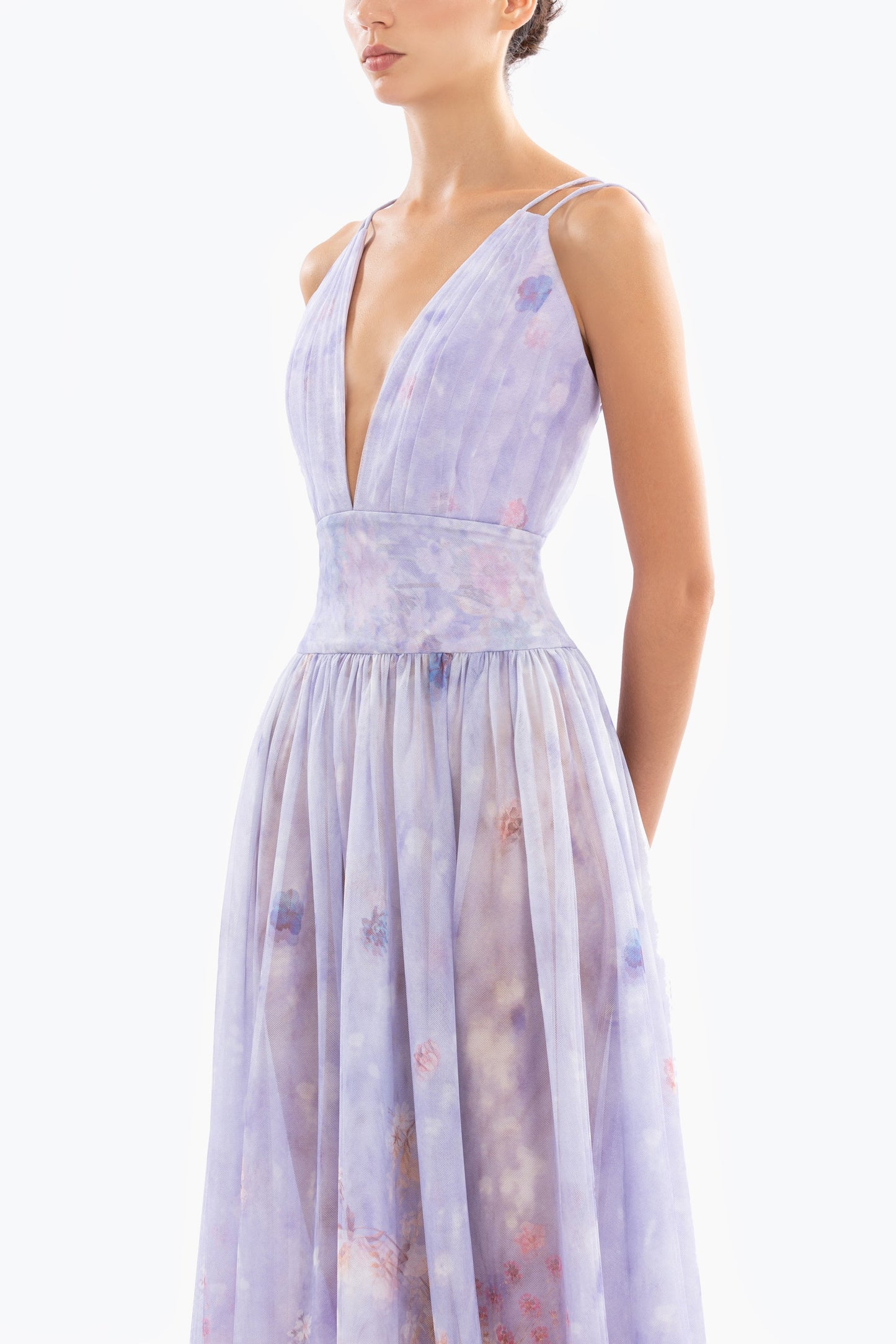 Floral printed long dress