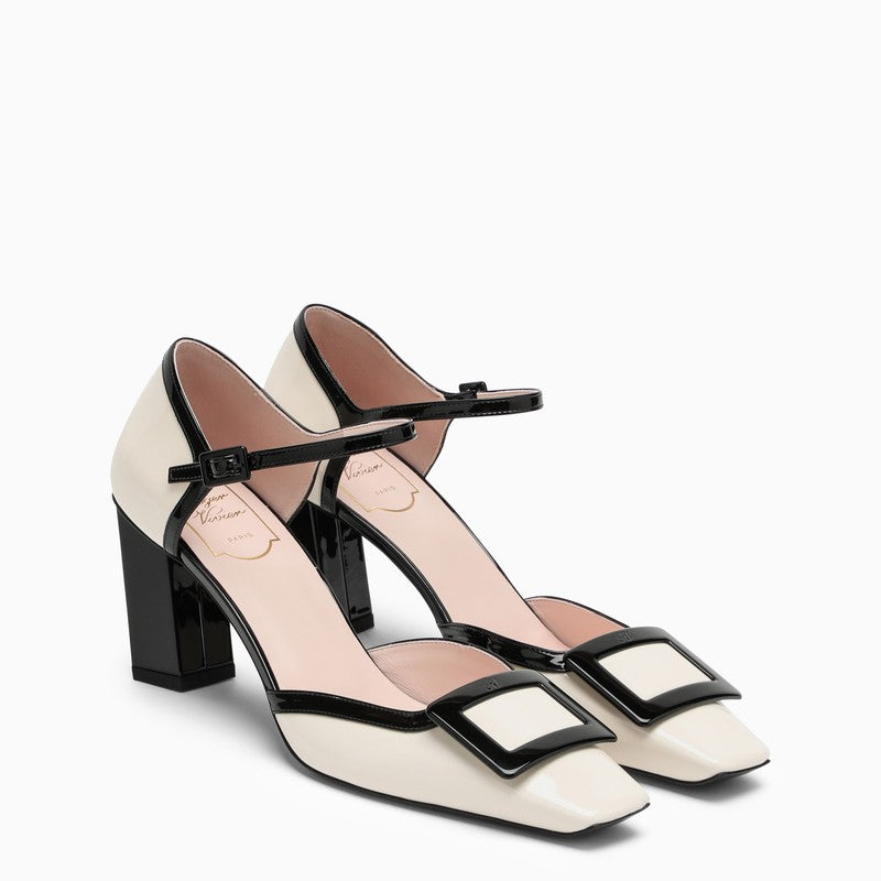Cream/black Patent Leather Mary-jane