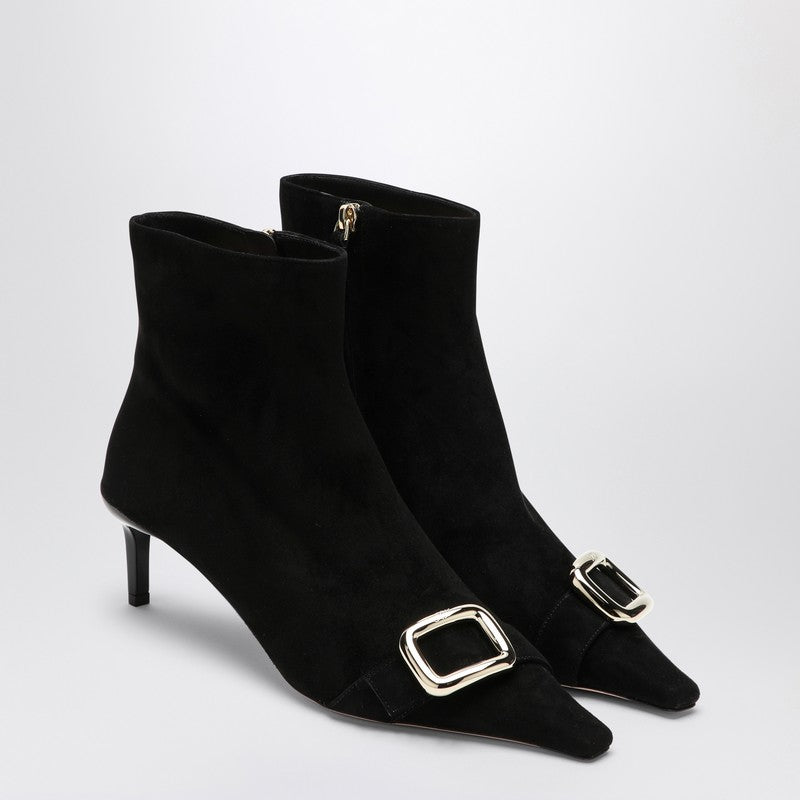 Black Viv Canard Suede Ankle Boots