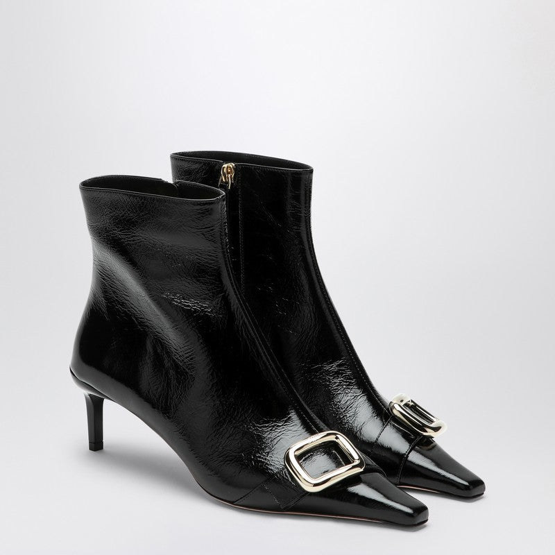 Black Viv Canard Leather Ankle Boots