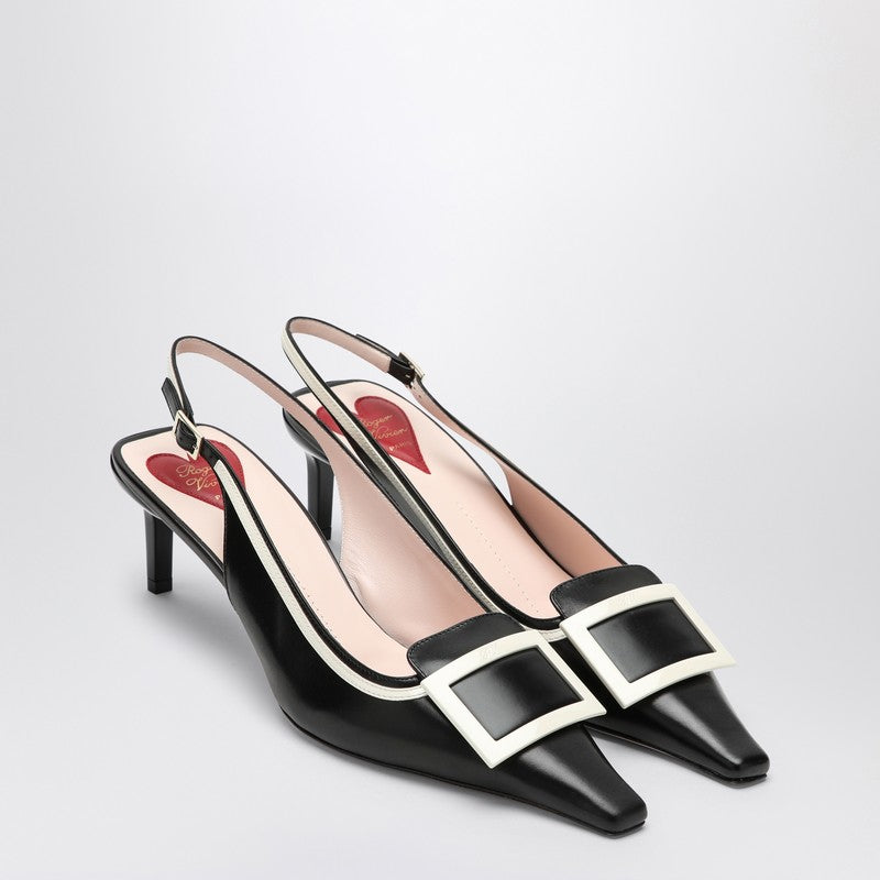 Viv' Canard leather slingback décolleté