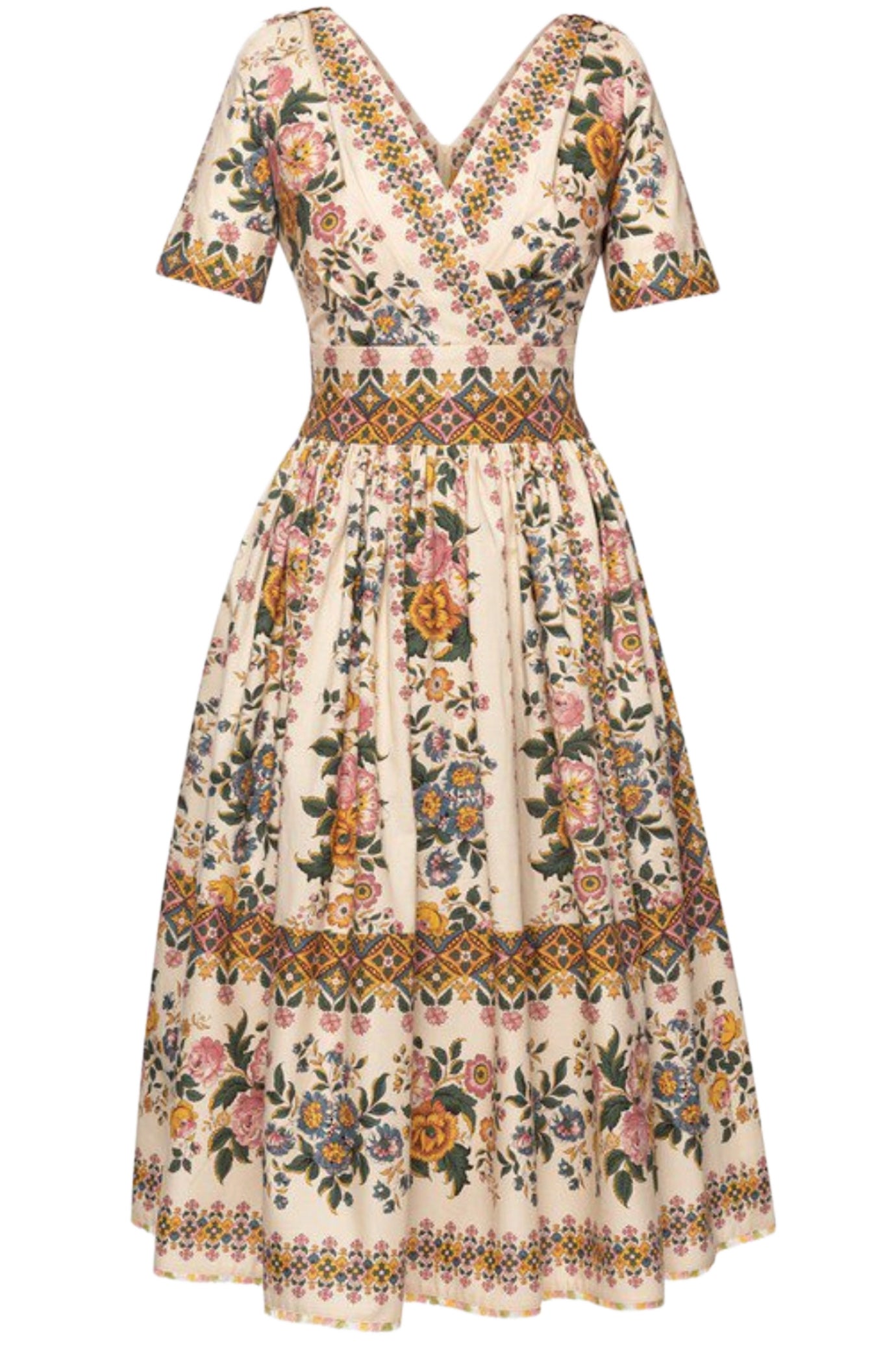 ROSALIE FLORAL COTTON MIDI DRESS