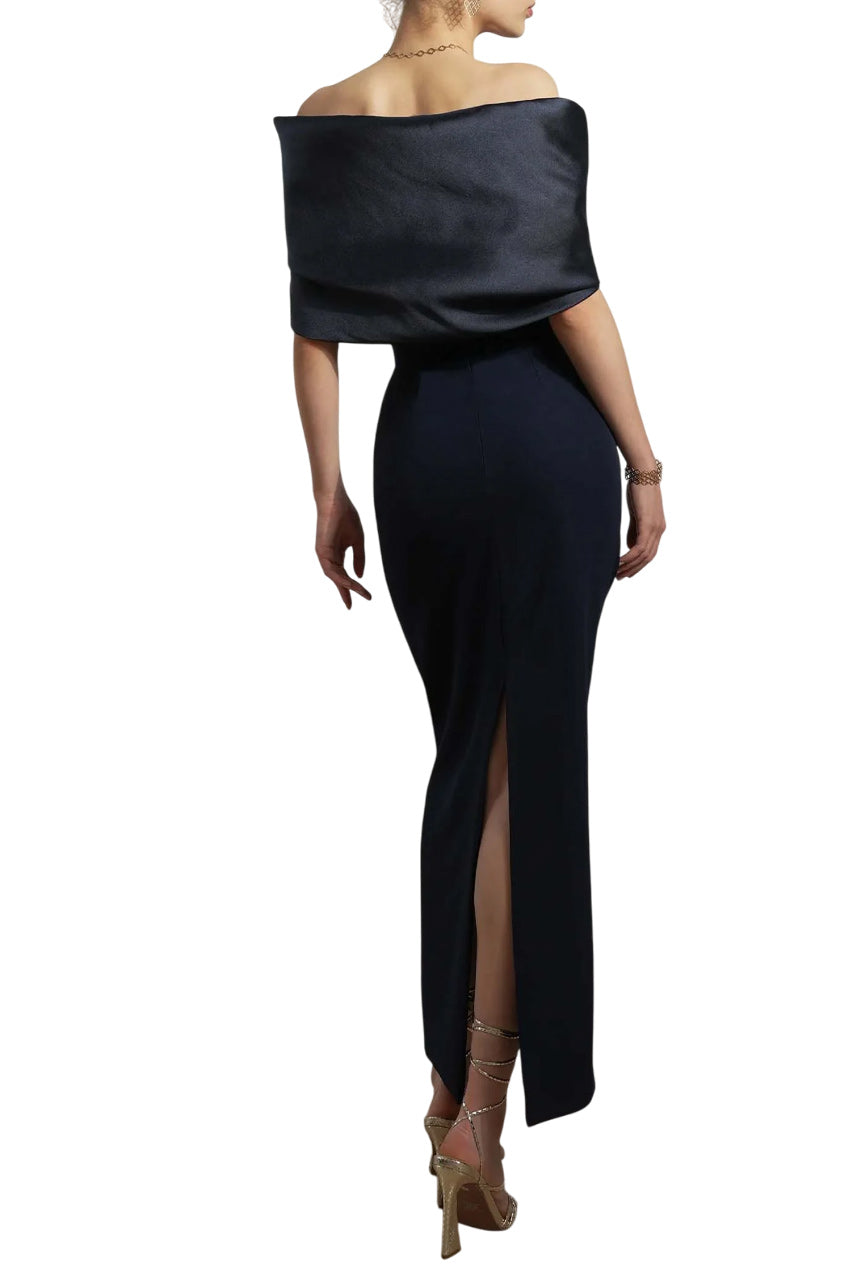 ROVENA MIDNIGHT BLUE STRAIGHT DRESS