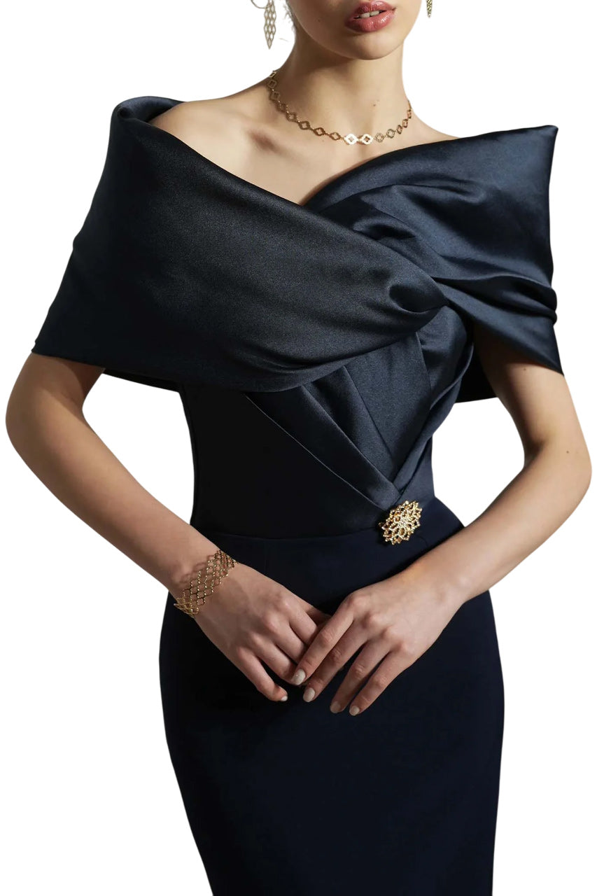 ROVENA MIDNIGHT BLUE STRAIGHT DRESS