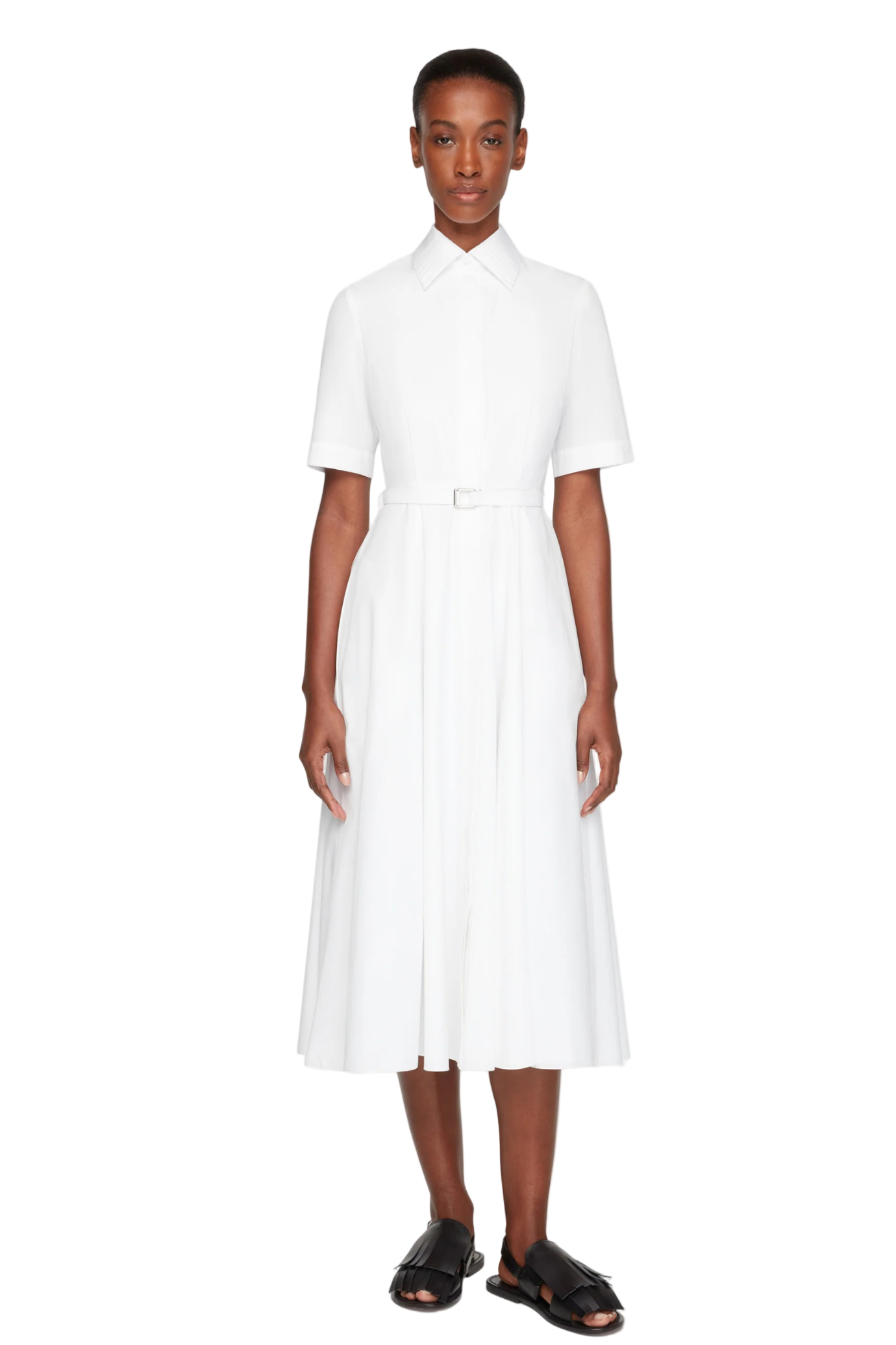RUBIE DRESS IN WHITE COTTON