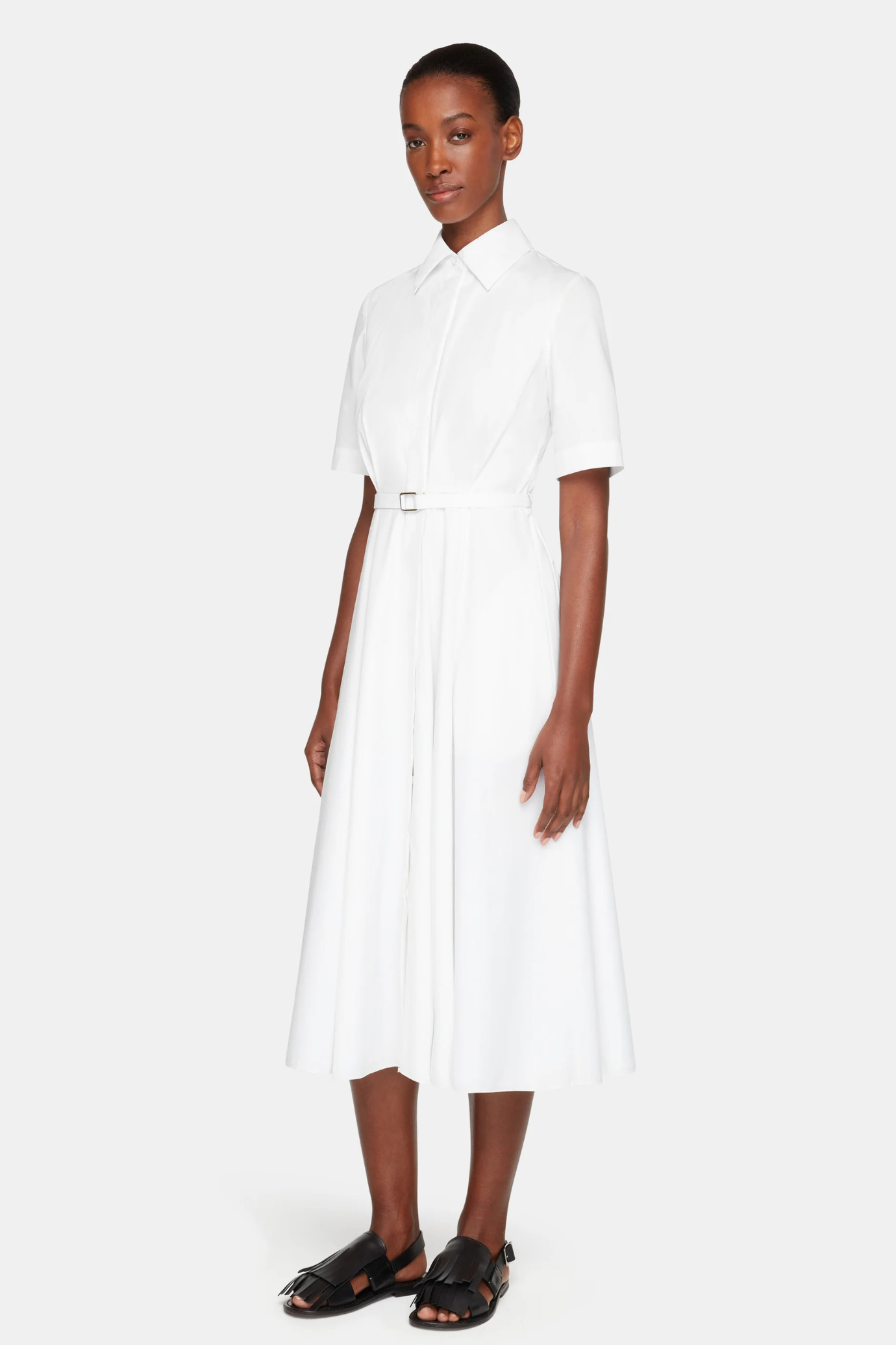 RUBIE DRESS IN WHITE COTTON
