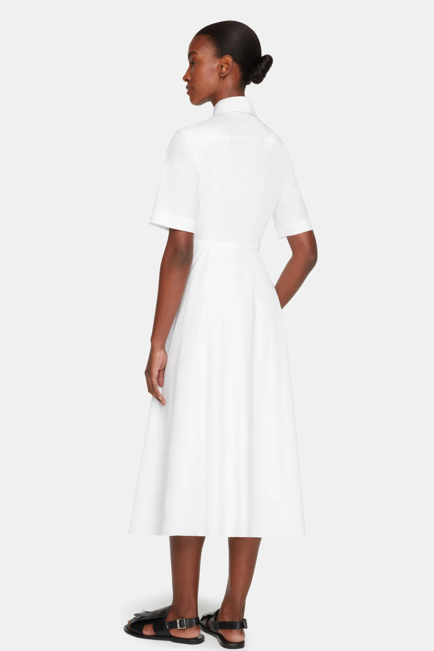 RUBIE DRESS IN WHITE COTTON